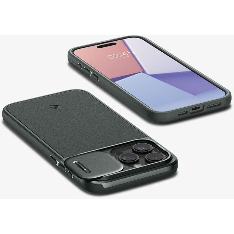 Чохол Spigen для Apple iPhone 15 Pro Optik Armor MagFit, Abyss Green