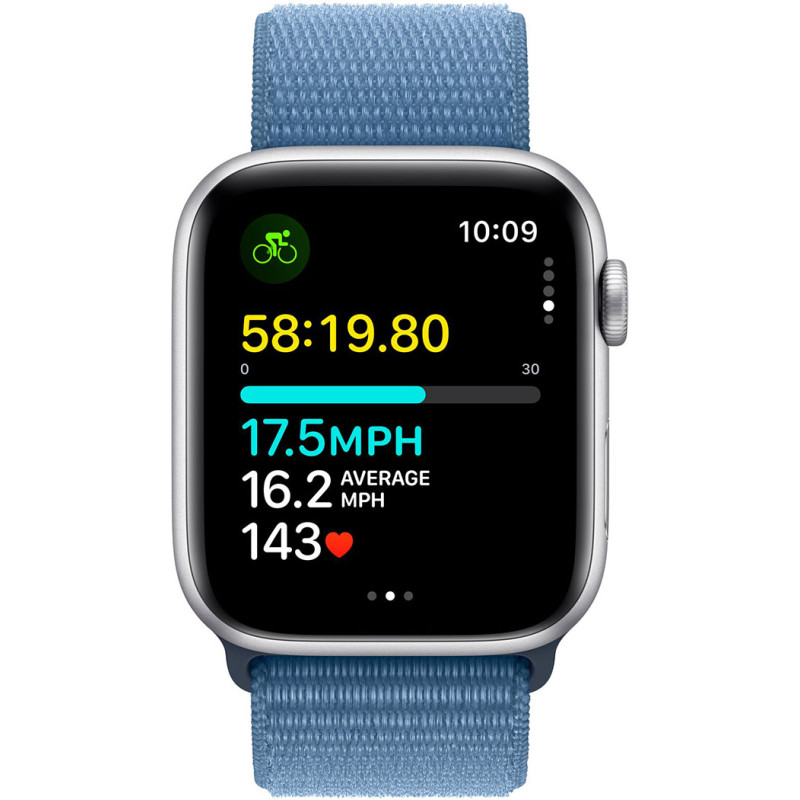 Смартгодинник Apple Watch SE GPS 44mm Silver Aluminium Case with Winter Blue Sport Loop
