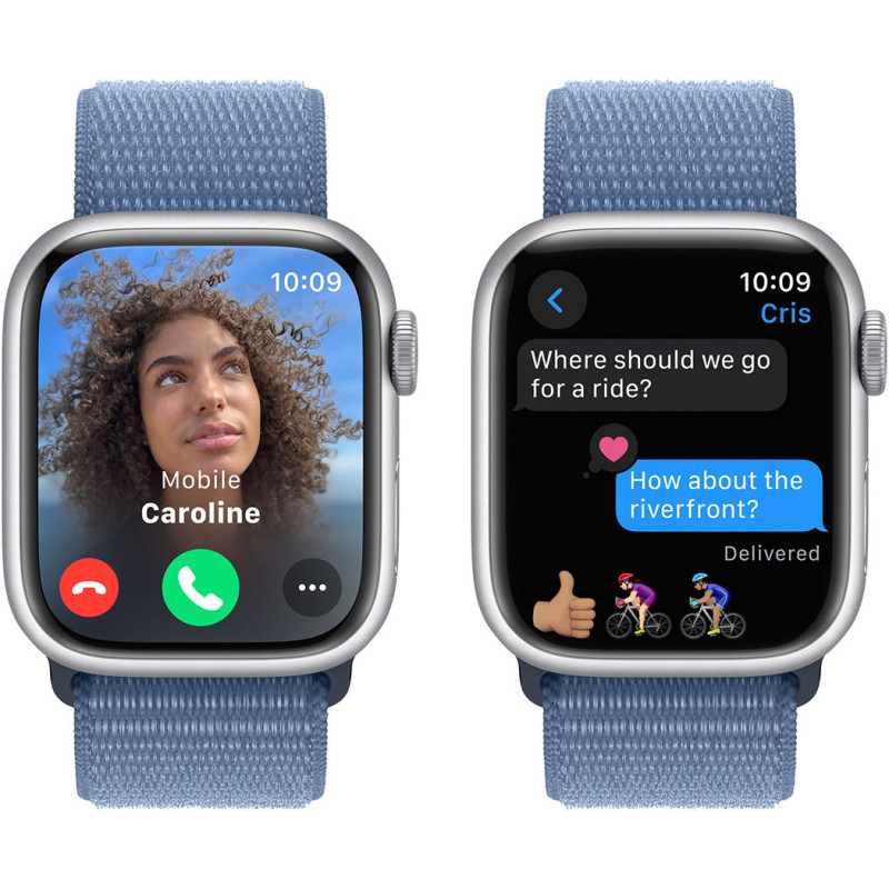 Смартгодинник Apple Watch Series 9 GPS 41mm Silver Aluminium Case with Winter Blue Sport Loop